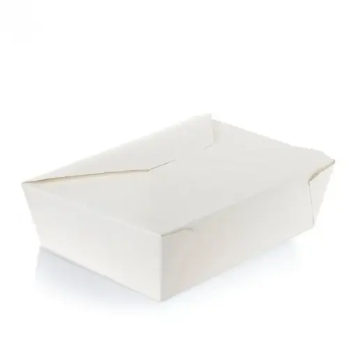 [WDLB190] Deli / Lunch Box rectangular 66oz (No. 3) White- Pack of 200