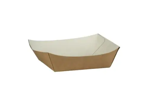 [GPBT005] 5"Square Greaseproof Kraft Food Tray (4.3" Base) - Pack of 500   