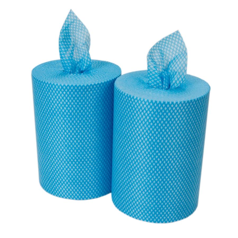 Cloths on a Roll -  BLUE-  Pack of 2 x 500