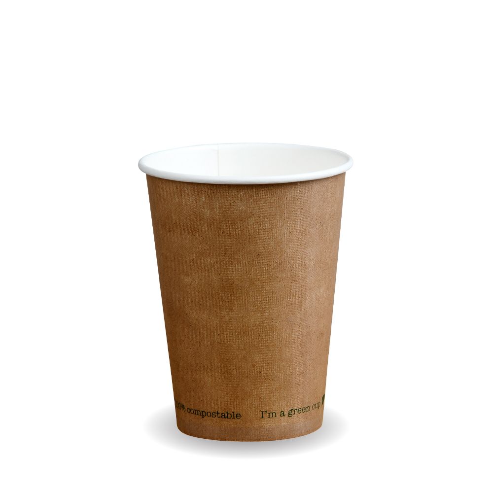 Single Wall Biocup Kraft 12oz  Case of 1000