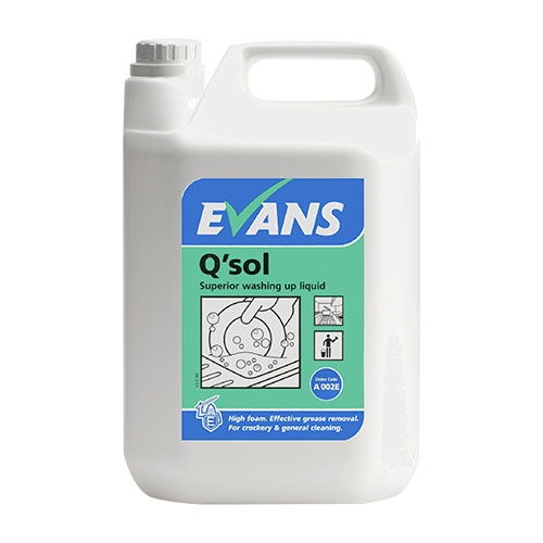 Evans Q'Sol Superior Washing Up Liquid 5 Litres