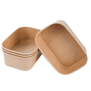Deli / Salad Bowl Rectangular 750ml Kraft (PE Lined)- Pack of 300