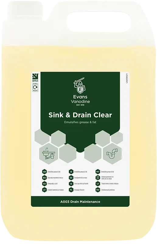 Evans Sink and Drain Clear 5 Litre