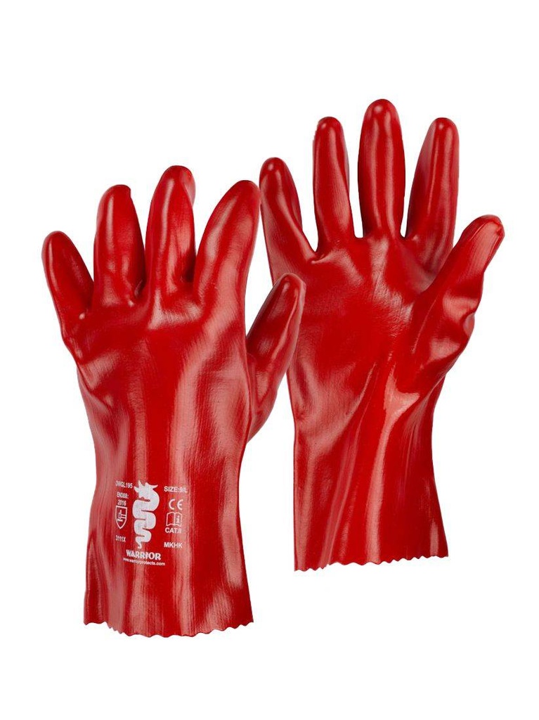 Glove - PVC Open Cuff Red  - 10 x 12 pairs