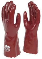 Gauntlet Gloves - Red PVC 35cm Chemical resistant - case of 50 pairs
