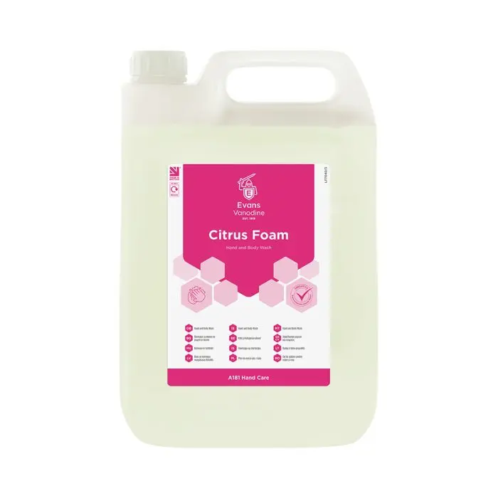 Evans Handwash Citrus Foam - 5 litres