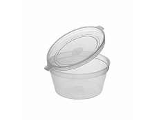 1oz Clear Hinged Pot with Lid x 1000