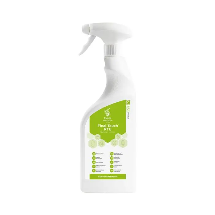 Evans Final Touch Bactericidal Cleaner RTU 6 x 750ml