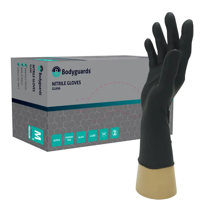 Black Nitrile GD896 Bodyguards 6gm Glove 