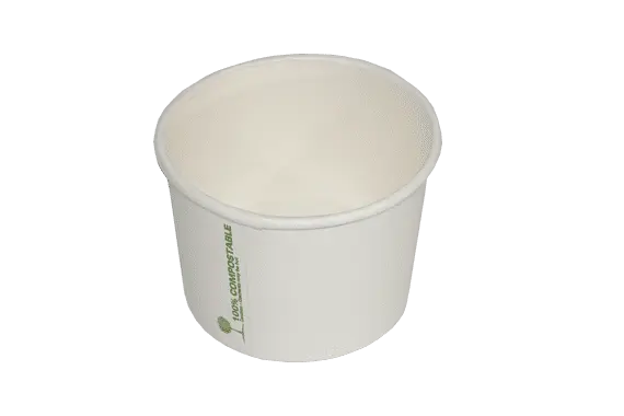16oz Soup Container White PLA lined (500)