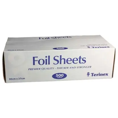Aluminium Foil Sheets 27cm x 30cm Box of 500 