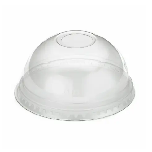 16oz Clear Domed Lid with hole (98mm) x 1,000  