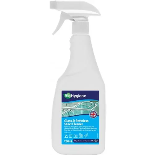 Glass & Stainless Steel Cleaner - BioHygiene - 750ml Spray