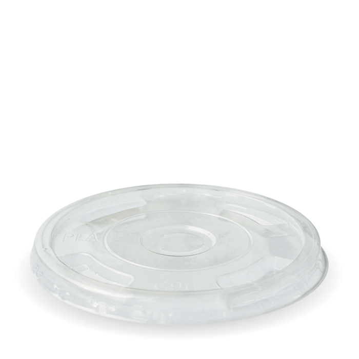 Lid Rpet Cold Cup Flat Lid with Straw Slot 16 oz (98mm)  x 1000  