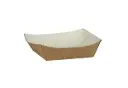 5"Square Greaseproof Kraft Food Tray (4.3" Base) - Pack of 500   