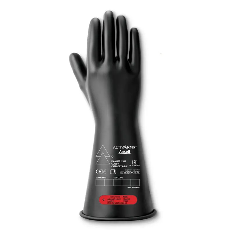 Ansell ActivArmr RIG014B Class 0 Electrical Insulating Gloves – Black