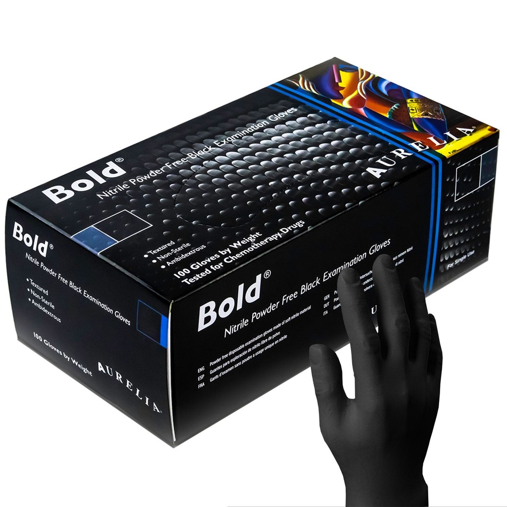 Black Nitrile Bold Glove  - Case of 10 boxes