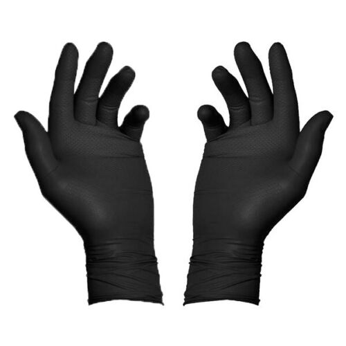 Black Nitrile Diamond Grip Super HD 