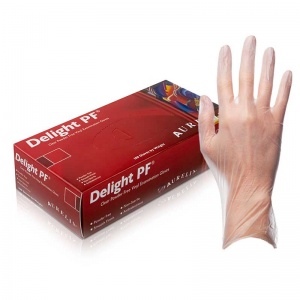 Aurelia Clear Vinyl Powdered Gloves