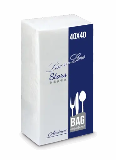 [PADN500] Airlaid Dinner Napkin-White 8-Fold 40x40 packs of 500