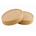 8 to 16oz Soup Container Paper Vented Lid x 500