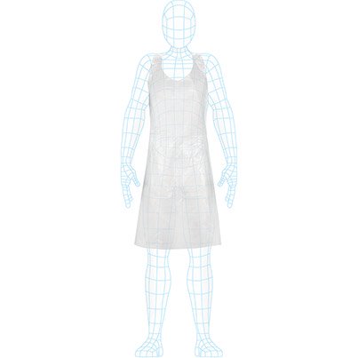 [APW5200] White Aprons, Long - 5 x Roll of 200