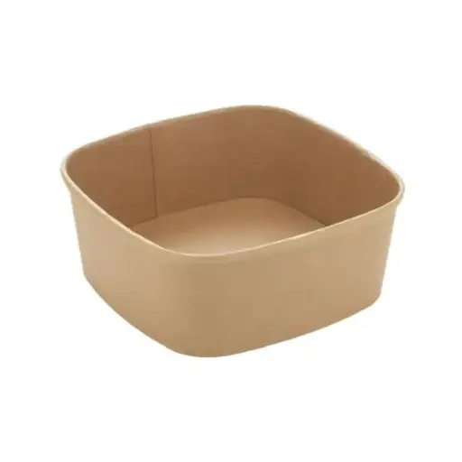 [KPSB900] 900ml Square Kraft Food Bowl- Pack of 300 