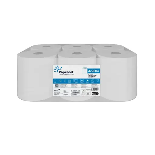 [WCFR120] White Paper Centrefeed Roll 120m (Pack of 6) 