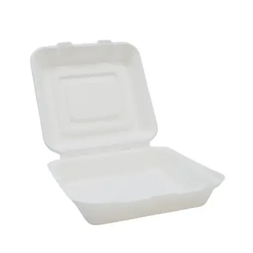 [DBLB100] Bagasse Clam Lunch Box 10" x 200 