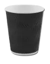 Ripple Cup S Wave Black 12oz  x 500