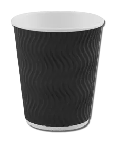 [BPSR120] Ripple Cup S Wave Black 12oz - case of 500 