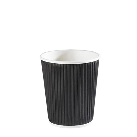 [BPSR120] Takeaway Cup - Black S Ripple 12 oz- case of 500 
