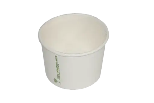 [DCSC016] 16oz Soup Container White PLA lined (500)