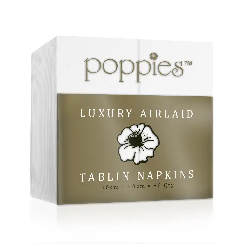 [DPAL500] Airlaid Dinner Napkin-White 8-Fold 40x40 packs of 500 