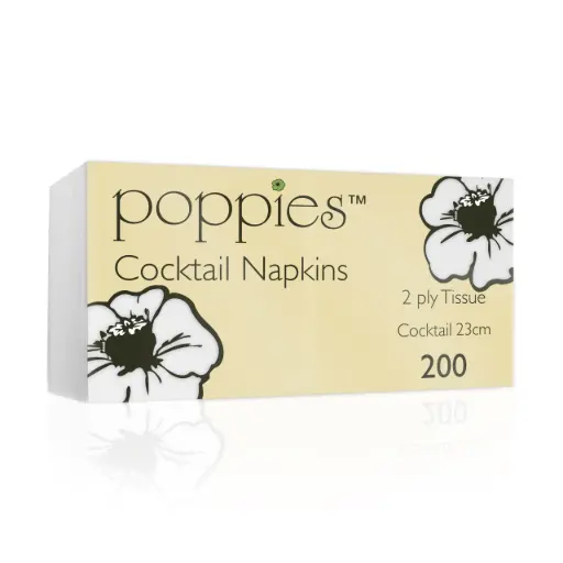[PDWC024]  Cocktail Napkin White 24 x 24 2 ply  4,000 