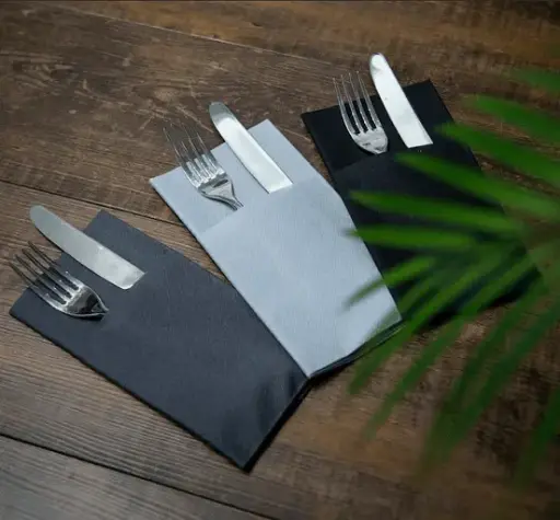 [PDPI500] Pop In Tablin Napkin 40cm 8Fold Grey pack of 500