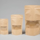 Window Stand up Pouch Kraft 160x80x270mm x 500