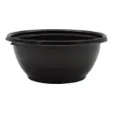 Plastic Bowl 1000ml Round Black Microwave Safe - Case of 280 