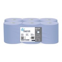Premium Blue Paper Centrefeed Roll (135m x6) 415431 individually wrapped