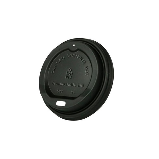 [BLBP126] z. Lid Black PLA compostable - 12-16 oz large 1000