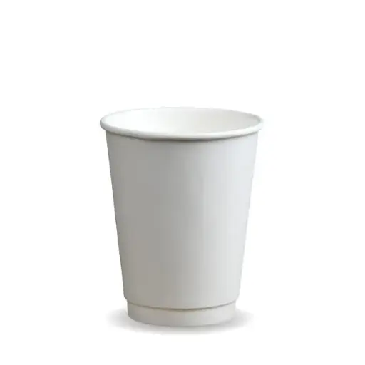 [BWDW120] Double Wall Compostable Cup White 12oz  Case of 500