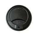 z. Lid - Black  Sip Thru PS 10oz-20oz  x 1000