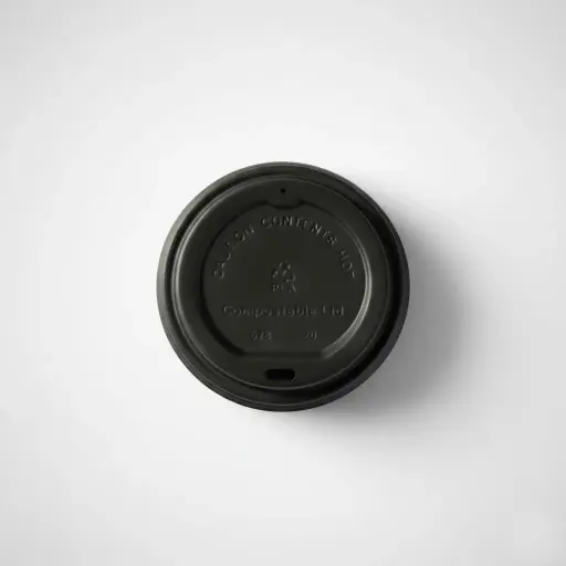 [DLBP080] Lid - Black Sip Thru 8oz x1000