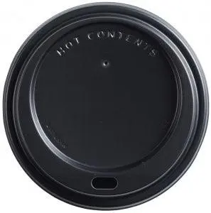 [DLBP080] z. Lid - Black Sip Thru PS 8oz x 1000
