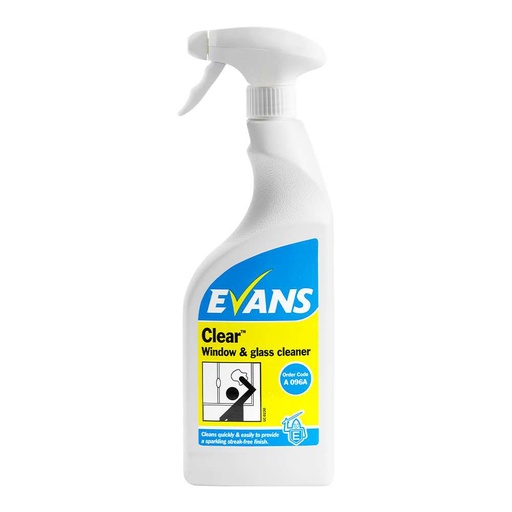 [EVGC060] Clear Stainless Steel, Window and Glass Cleaner (6x750ml)