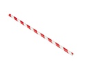 Straw Red/White Stripe paper straw 6mm - pack of 2,500